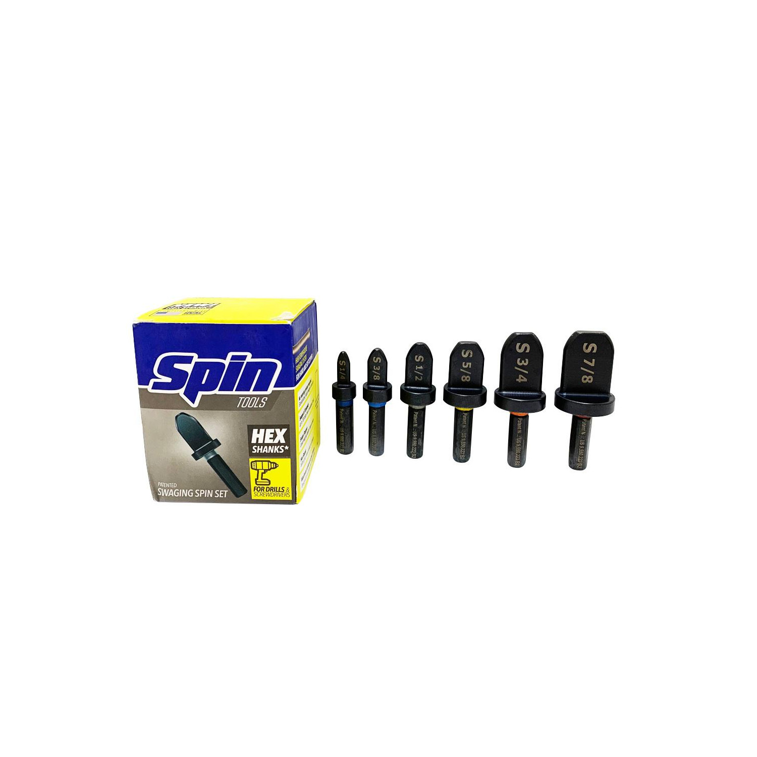 Saipor 6 Stück 6.35 mm Sechskant-Schaft Swaging Tool Drill Bit Set
